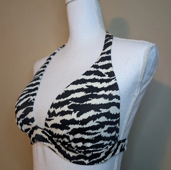 Victoria's Secret Zebra Tie Bikini Top & Pink Kenneth Cole bottom 34C - Picture 4 of 13